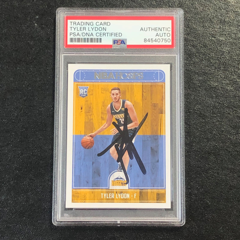 2017-18 NBA Hoops #274 Tyler Lydon Signed AUTO PSA Slabbed RC Nuggets