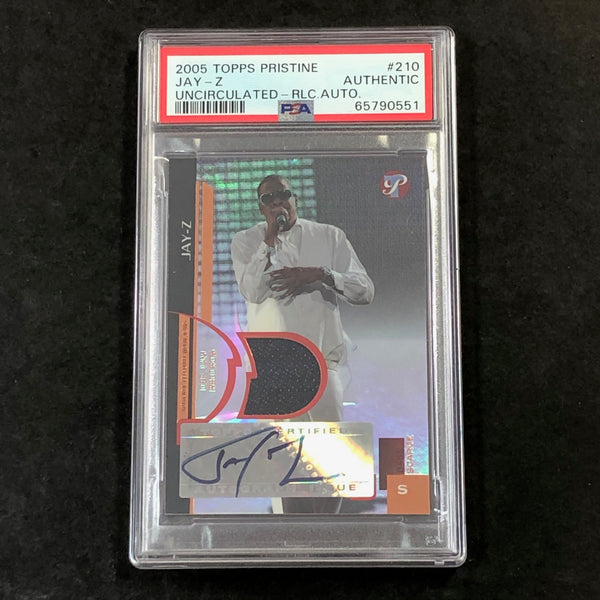 2005-06 TOPPS PRISTINE UNCIRCULATED #210 Jay-Z Signed Card PSA/DNA
