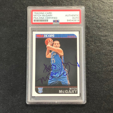 2014-15 NBA Hoops #278 Mitch McGary Signed Card AUTO PSA Slabbed RC Thunder