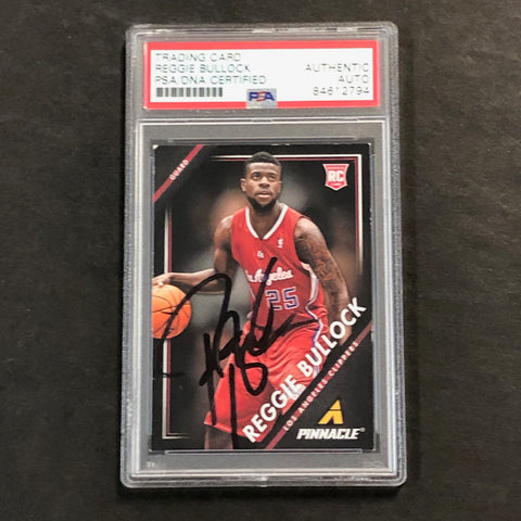2013-14 Pinnacle #6 Reggie Bullock Signed Card PSA Slabbed Auto RC Clippers