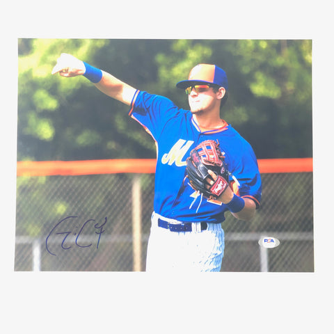 Gavin Cecchini signed 11x14 Photo PSA/DNA New York Mets autographed