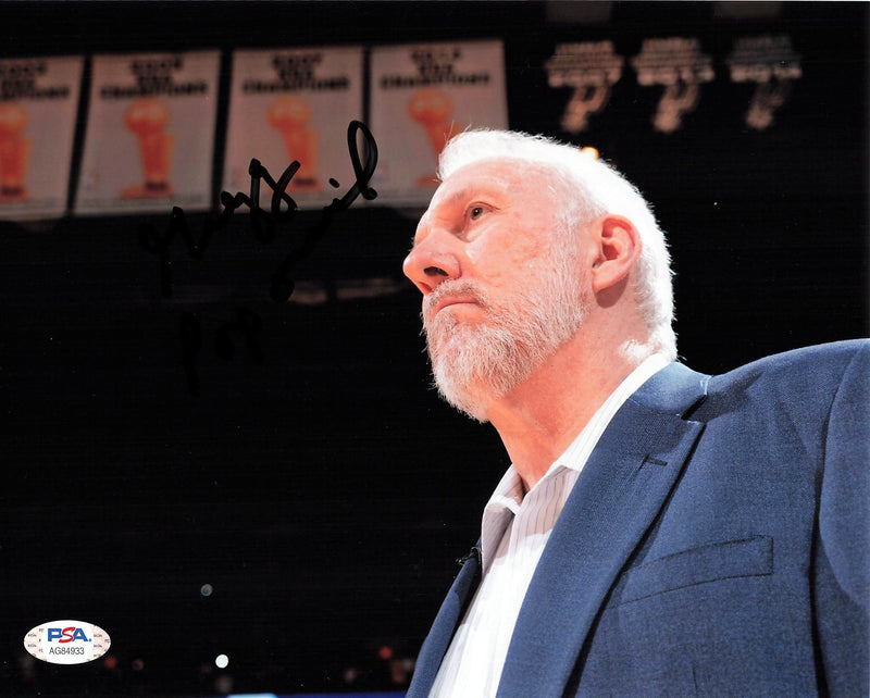 Gregg Popovich signed 8x10 photo PSA/DNA San Antonio Spurs Autographed