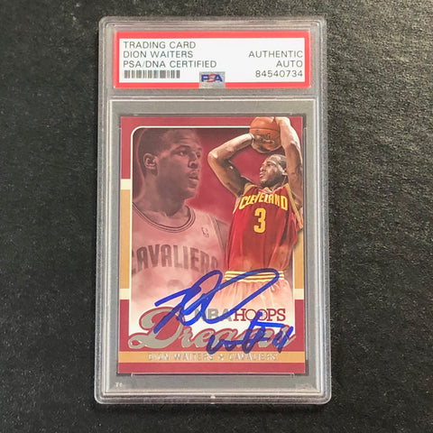 2013-14 NBA Hoops Dreams #16 Dion Waiters Signed Card AUTO PSA Slabbed Cavaliers