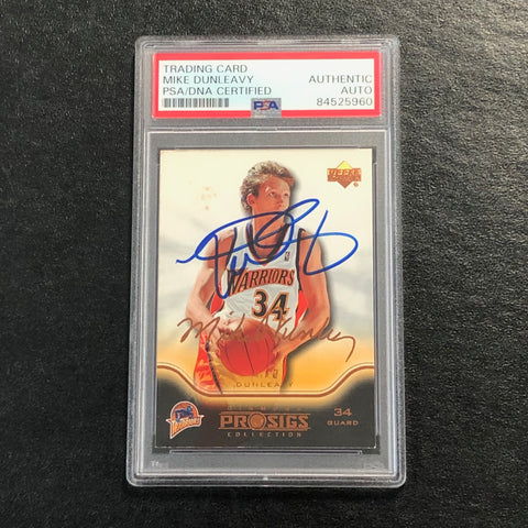 2004-05 Upper Deck Pro Sigs #27 Mike Dunleavy Signed Card AUTO PSA Warriors