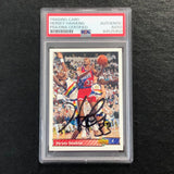 1992-93 Upper Deck #187 Hersey Hawkins Signed Card AUTO PSA Slabbed 76ers