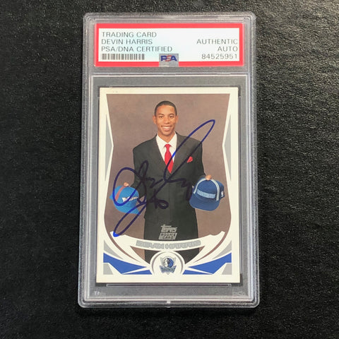 2004-05 Topps Basketball #225 Devin Harris Signed Card AUTO PSA Slabbed RC Mavericks