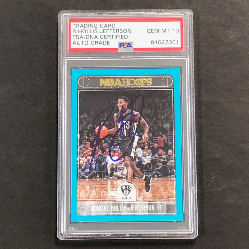 2017-18 NBA Hoops #137 Rondae Hollis-Jefferson Signed Card AUTO 10 PSA Slabbed Cavaliers