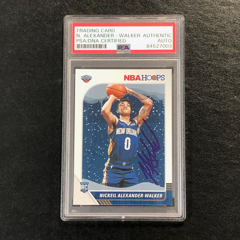 2019-20 NBA Hoops Winter #214 Nickeil Alexander Walker Signed Card AUTO PSA Slabbed RC Pelicans