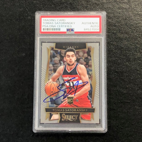 2016-17 Select Basketball #79 Tomas Satoransky Signed Card AUTO PSA Slabbed RC Wizards