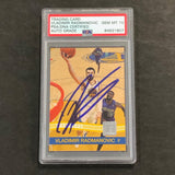 2010-11 Donruss #195 Vladimir Radmanovic Signed Card AUTO 10 PSA Slabbed Warriors