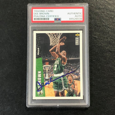 1996-97 Upper Deck Collector's Choice #206 Dee Brown Signed Card AUTO PSA Slabbed Celtics