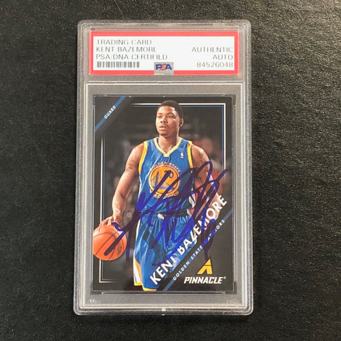 2013-14 Pinnacle Basketball #173 KENT BAZEMORE Signed Card AUTO PSA Slabbed Warriors