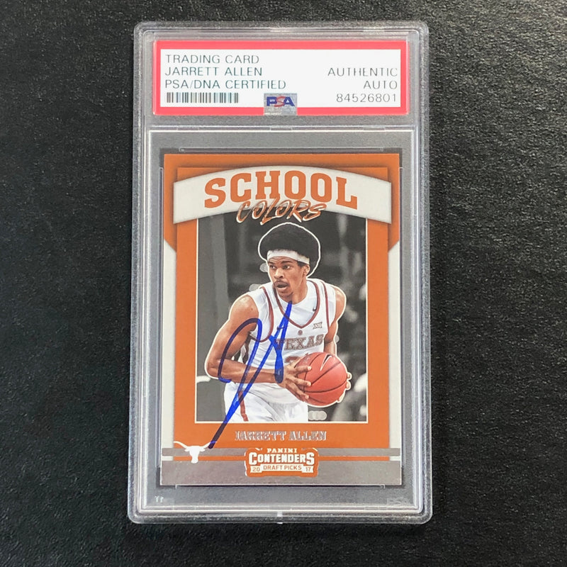 2017 Contenders Draft Picks #15 Jarrett Allen Signed Card AUTO PSA Slabbed Texas Longhorns