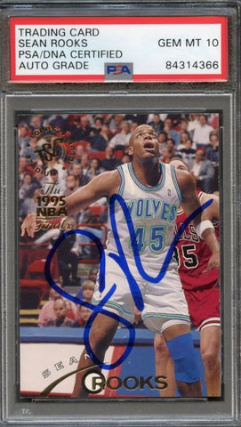 1995 Topps Stadium Club #314 Sean Rooks Signed Card Auto Graded 10 PSA Slabbed