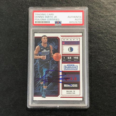 2018 Contenders Draft #12 Dennis Smith Jr. Signed Card AUTO PSA Slabbed Mavericks