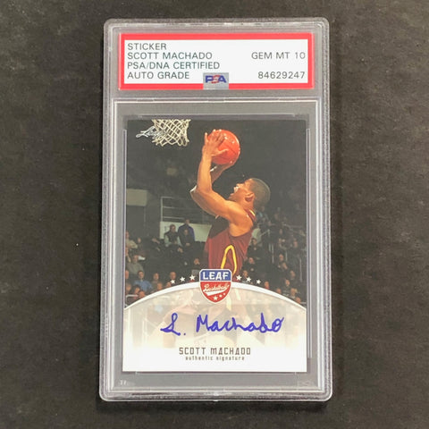 2012-13 Leaf Basketball #SM1 Scott Machado Signed Card AUTO 10 PSA Slabbed Brazil