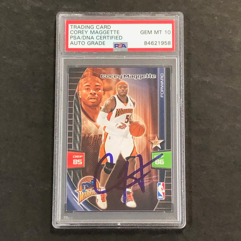 2009-10 Adrenalyn XL #180 Corey Maggette Signed Card AUTO 10 PSA Slabbed Warriors
