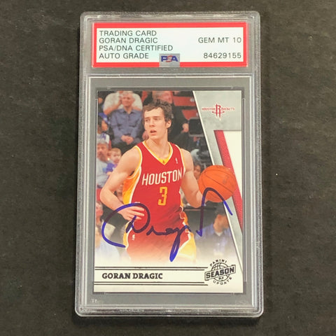 2010-11 Panini Season Update #106 Goran Dragic Signed Card AUTO 10 PSA/DNA Slabbed Rockets