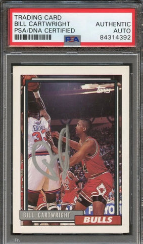 1992-93 Topps Gold Basketball #165 Bill Cartwright Signed Card AUTO PSA/DNA Slabbed