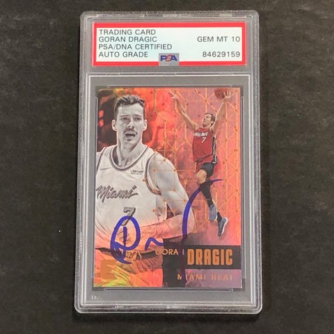 2017-18 PANINI ESSENTIALS #152 Goran Dragic Signed Card AUTO 10 PSA/DNA Slabbed Heat