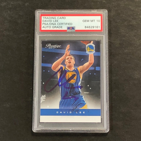 2012-13 Panini Prestige #90 David Lee Signed Card AUTO 10 PSA Slabbed