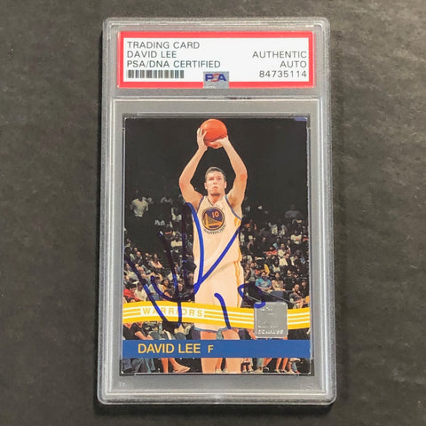 2010-11 Panini Donruss #191 David Lee Signed Card AUTO PSA Slabbed Warriors