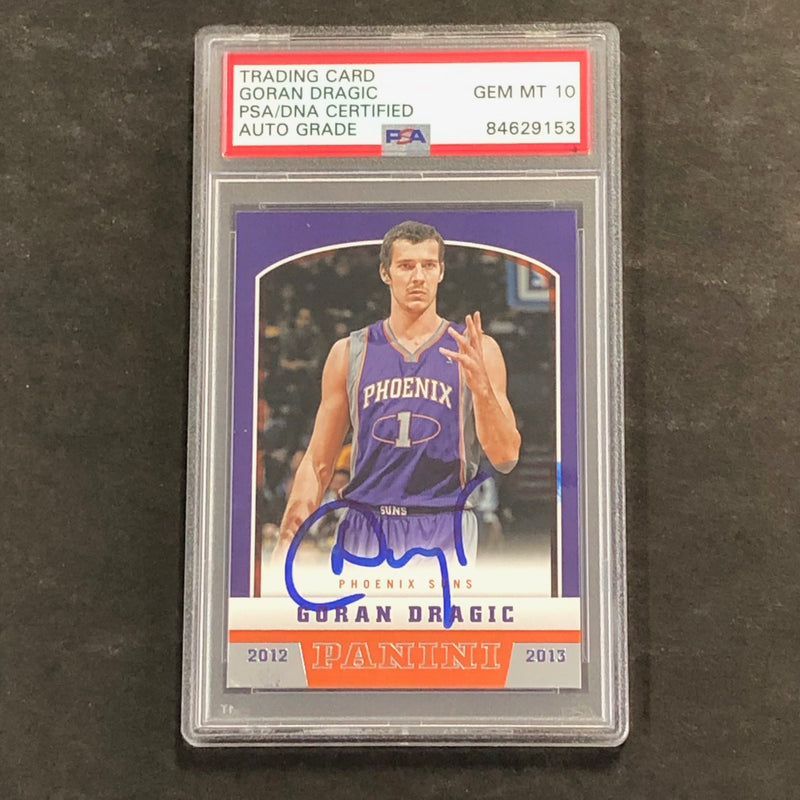 2012-13 Panini Basketball #66 Goran Dragic Signed Card AUTO 10 PSA/DNA Slabbed Suns