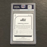 2019-20 Panini NBA Hoops #124 Emmanuel Mudiay Signed Card AUTO PSA Slabbed Jazz