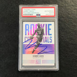 2017-18 Panini Status Rookie Credentials #24 HARRY GILES Signed Card AUTO  PSA Slabbed RC Kings