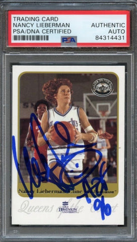 2001 Fleer Greats of the Game #80 Nancy Lieberman Signed Card AUTO PSA Slabbed