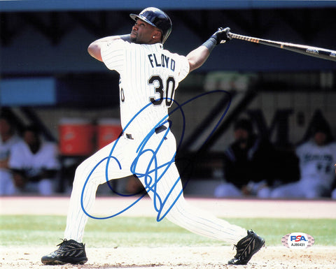 CLIFF FLOYD signed 8x10 photo PSA/DNA Florida Miami Marlins Autographed