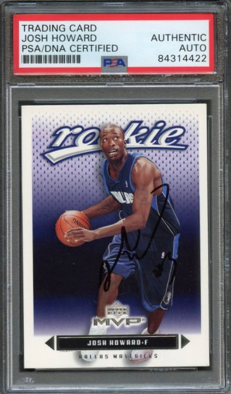 2003-04 Upper Deck MVP #229 Josh Howard Signed Card AUTO PSA/DNA Slabbed
