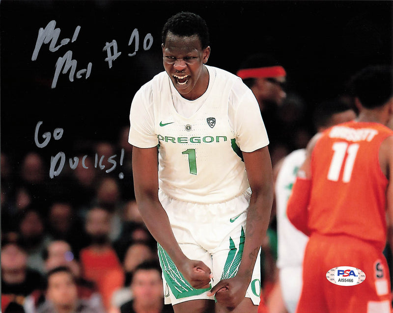 Bol Bol signed 8x10 photo PSA/DNA Oregon Ducks Autographed