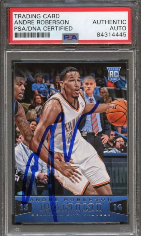2013-14 Panini #166 Andre Roberson Signed Card AUTO PSA Slabbed