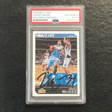 2014-15 NBA Hoops #7 JaVale McGee Signed AUTO PSA Slabbed Nuggets