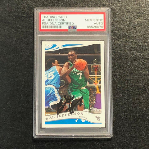 2005-06 Topps #105 Al Jefferson Signed Card AUTO PSA Slabbed Celtics