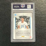 2019-20 Panini Prizm Draft Picks #32 Cameron Johnson Signed Card PSA Slabbed Auto Tar Heels