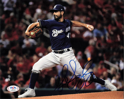 GIO GONZALEZ signed 8x10 photo PSA/DNA Milwaukee Brewers Autographed