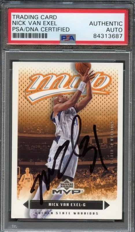 2003-04 Upper Deck MVP #29 Nick Van Exel Signed Card AUTO PSA/DNA Slabbed