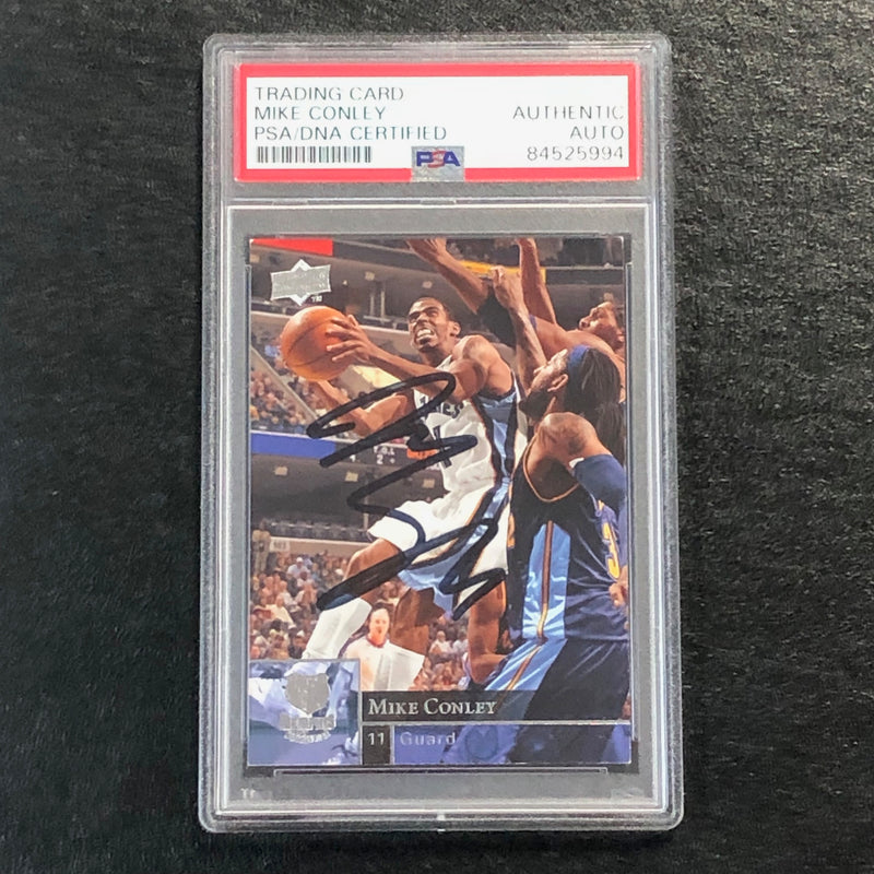 2009-10 Upper Deck #92 Mike Conley signed Auto Card PSA/DNA Slabbed Grizzlies