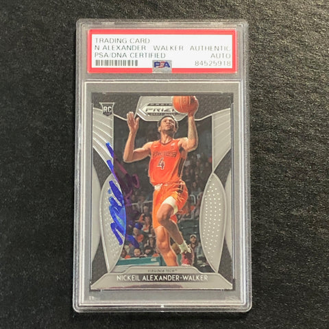 2019-20 Panini Prizm Draft Picks #82 Nickeil Alexander-Walker Signed Card AUTO PSA Slabbed RC Virginia Tech