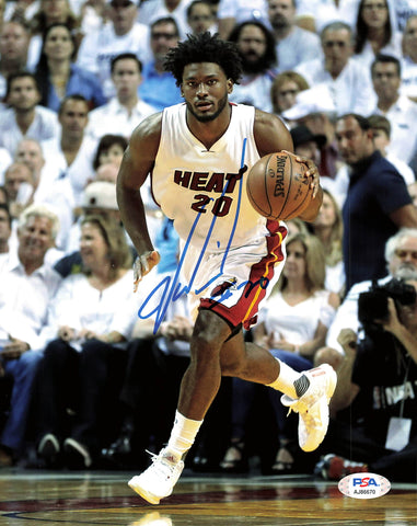 JUSTISE WINSLOW signed 8x10 photo PSA/DNA Miami Heat Autographed