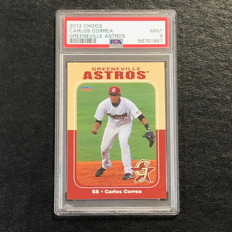 2012 Choice Carlos Correa PSA 9 Mint Greeneville Astros