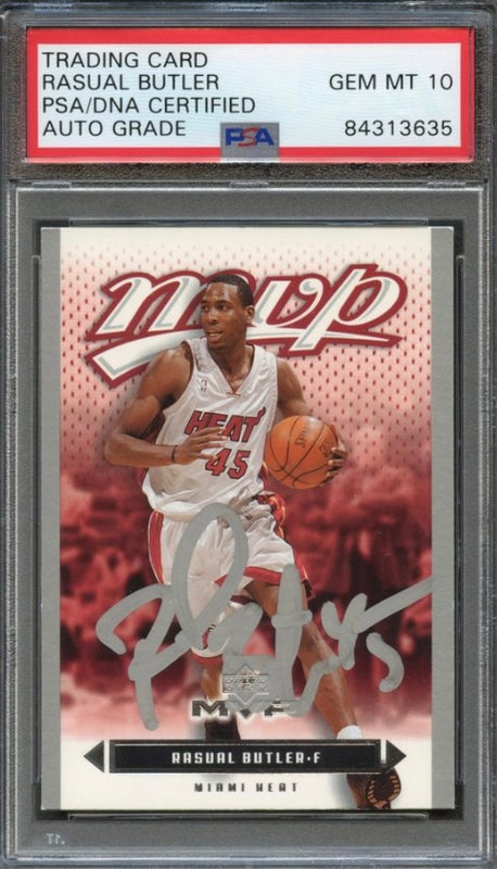2003-04 Upper Deck MVP #89 Rasual Butler Signed Card AUTO 10 PSA Slabbed