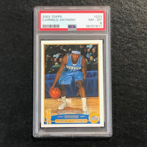2003 Topps #223 Carmelo Anthony PSA 8 NM-MT Draft Pick