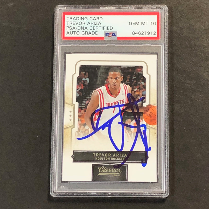 2009-2010 NBA Panini Classics #24 Trevor Ariza Signed Card AUTO PSA Slabbed Rockets