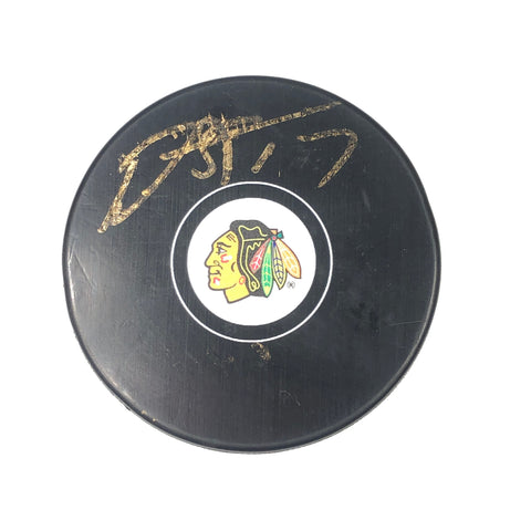 DYLAN STROME signed Hockey Puck PSA/DNA Chicago Blackhawks Autographed