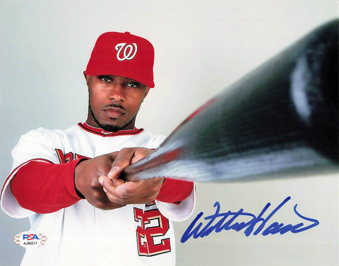WILLIE HARRIS signed 8x10 photo PSA/DNA Autographed Washington Nationals