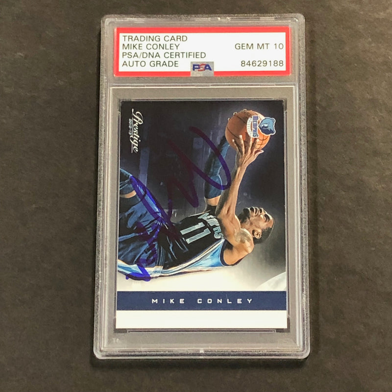 2012-13 Panini Prestige #28 Mike Conley signed Auto 10 Card PSA/DNA Slabbed Grizzlies