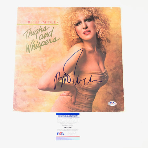 Bette Midler signed LP Vinyl Thighs And Whispers PSA/DNA Album